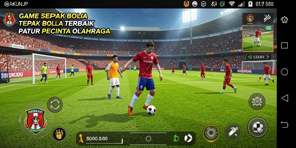 Gameplay menarik dari AKUNJP yang menampilkan aksi sepak bola seru.