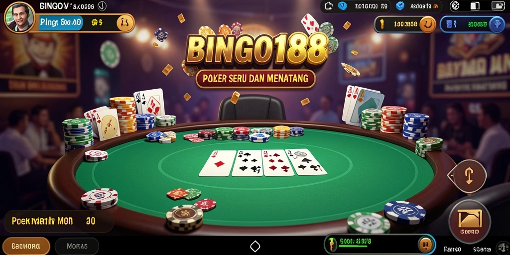 Tangkapan layar gameplay Poker yang menarik di BINGO188.