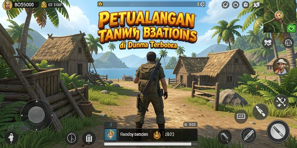Gameplay mendalam di dunia terbuka BOS5000 yang penuh warna.