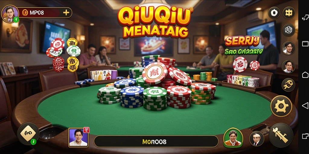 Tampilan utama MPO08 menampilkan gameplay QiuQiu yang menarik.