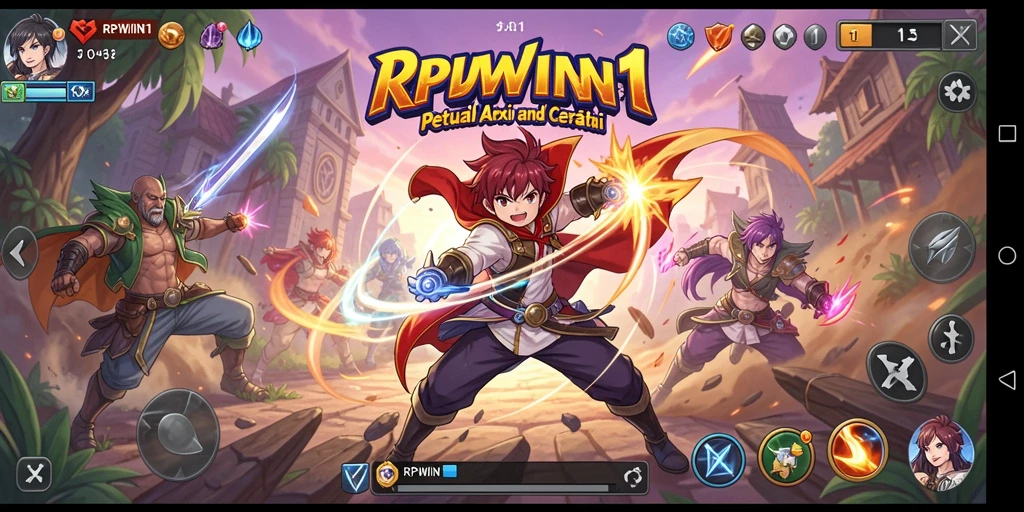 Screenshot menunjukkan aksi pertarungan seru dalam game Anime.