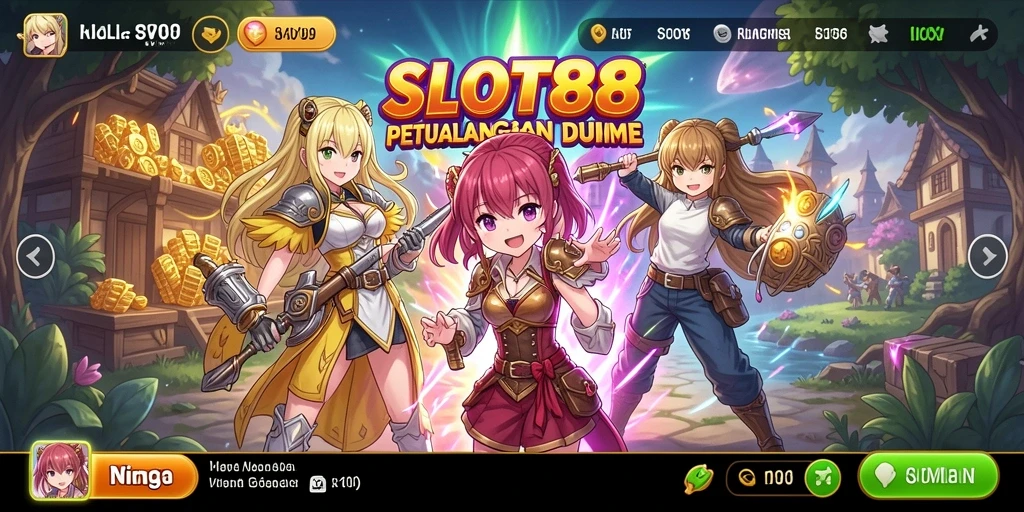 Screenshot SLOT88 menampilkan aksi seru dalam dunia Anime.